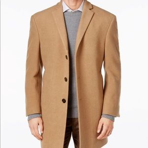 TOPMAN Men’s Camel Peacoat